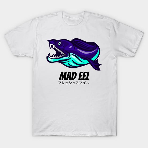 Mad Sea Eel Animal T-Shirt by BradleyHeal